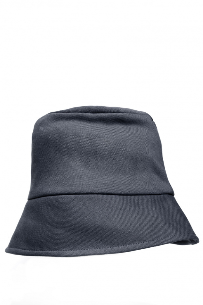 Kapelusz Damski - Bucket Hat Dzianinowy - antracytowy